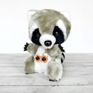 Vintage 80s Realistic Radio Shack RACCOON AM Transistor Radio Plush 12-971 WORKS